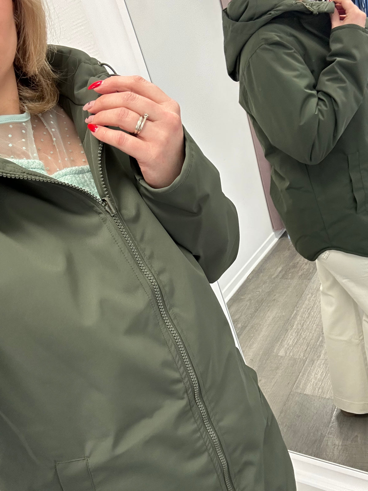 Parka matelassée kaki