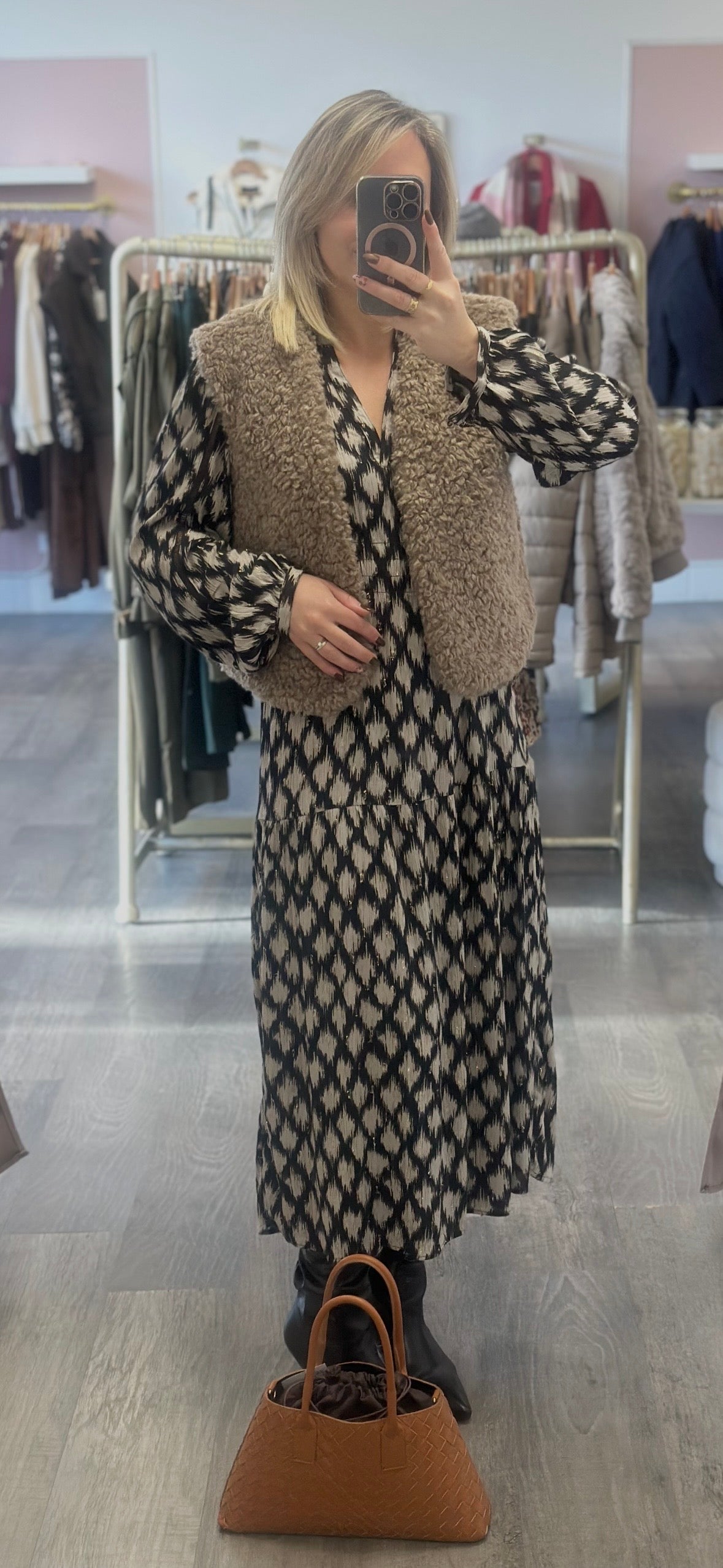 Robe imprimée noire