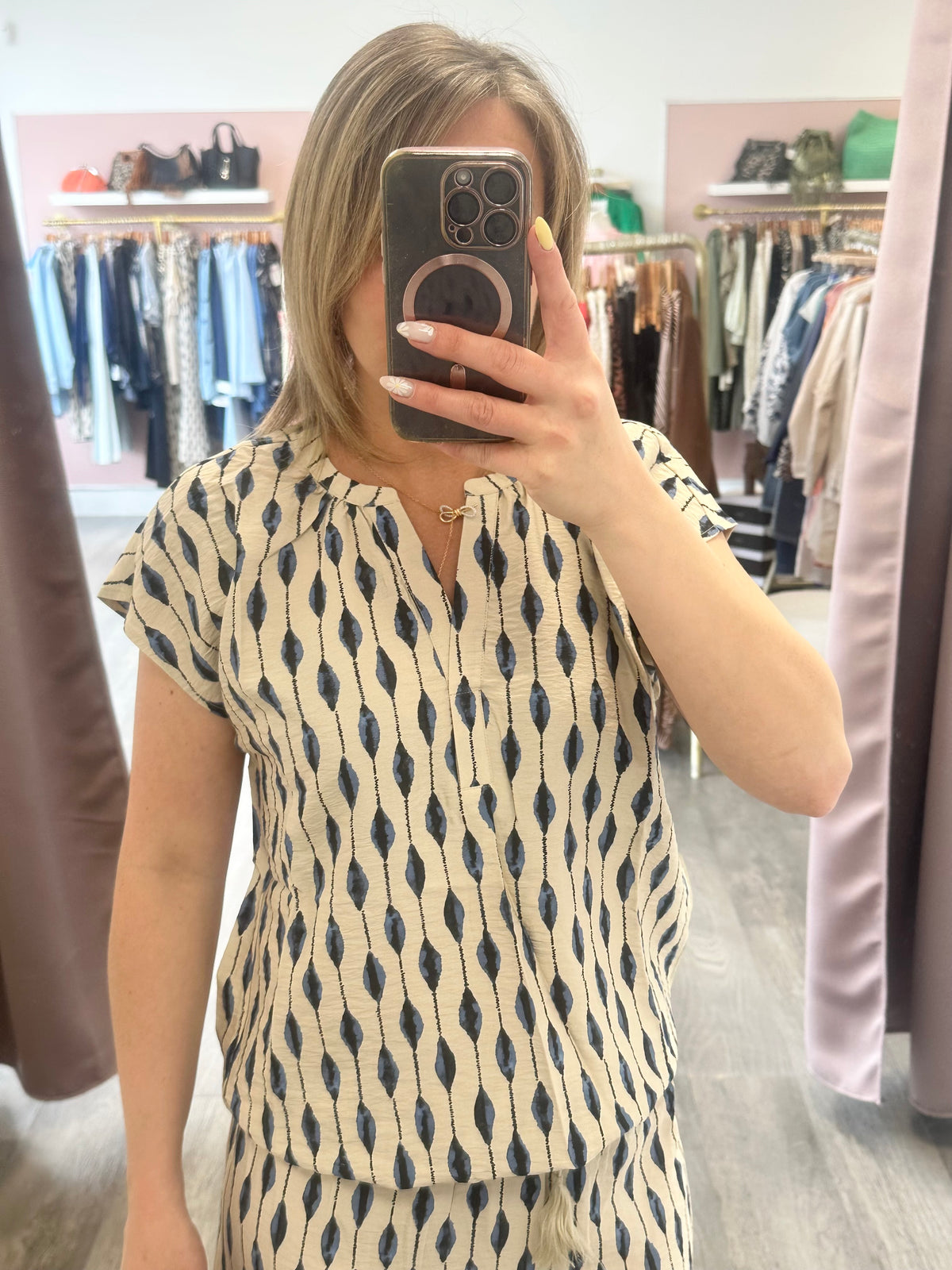 Blouse pearl blue