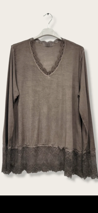 Tee-shirt fin sous pull