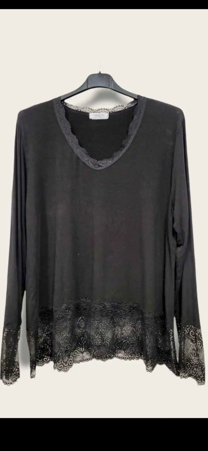 Tee-shirt fin sous pull