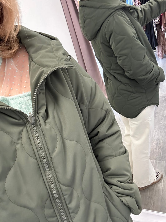 Parka matelassée kaki