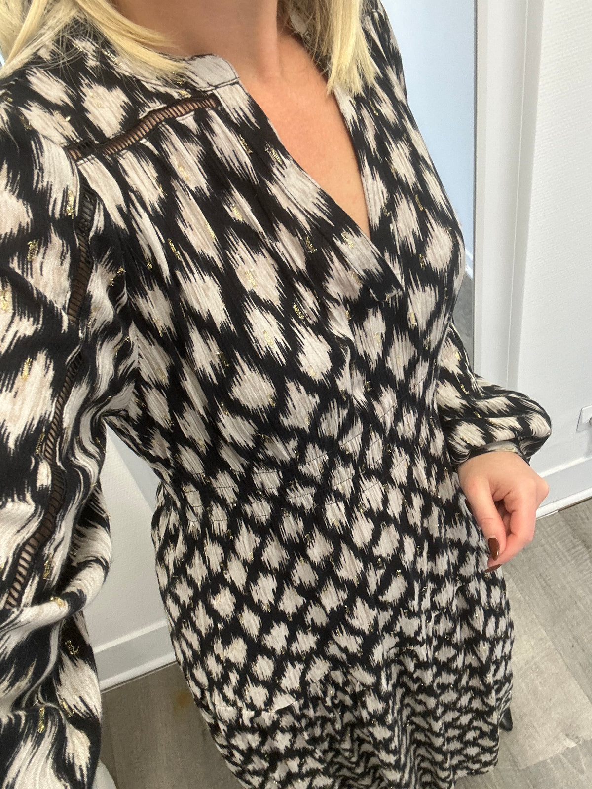 Robe imprimée noire