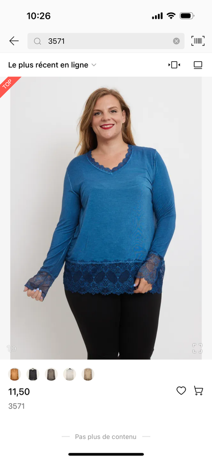 Tee-shirt fin sous pull