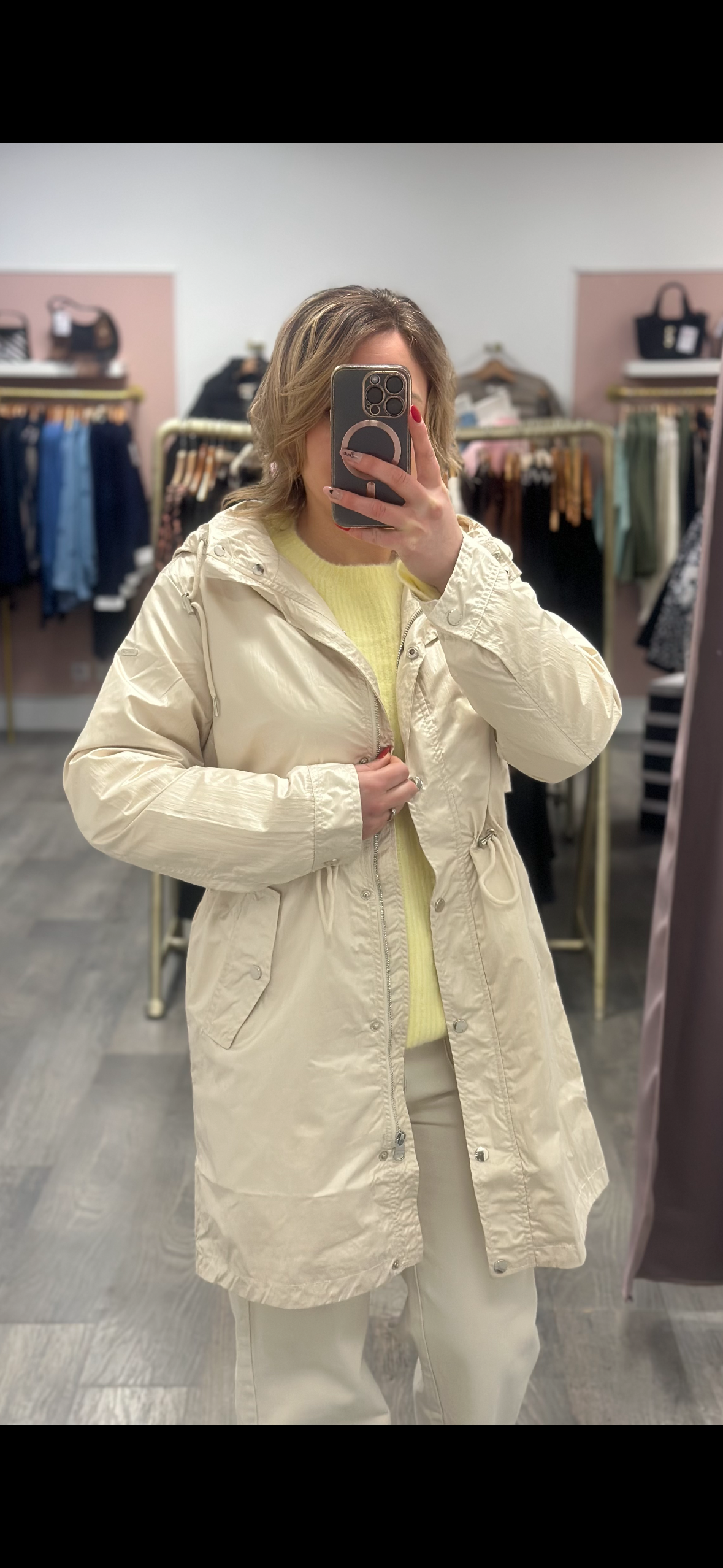 Parka shiny pearl