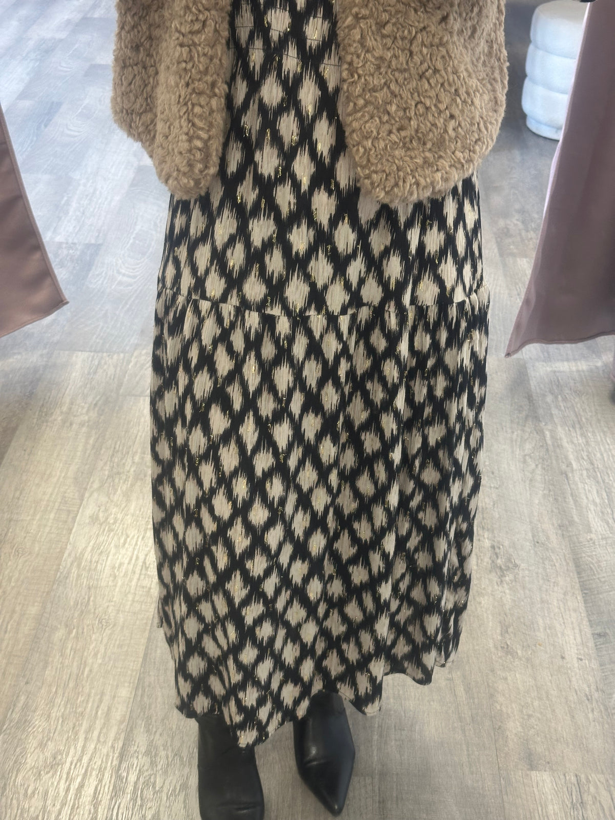 Robe imprimée noire